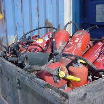 Recyclage Valorisation �limination extincteurs r�form�s, p�rim�s ou hors d'usage